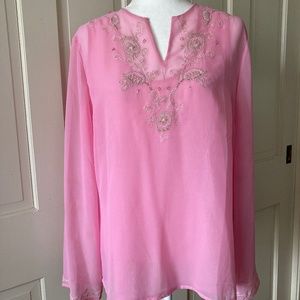 Chadwicks Pink Embroidered Tunic